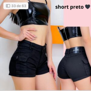 Shorts Cargo Preto