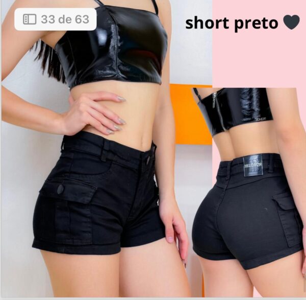 Shorts Cargo Preto